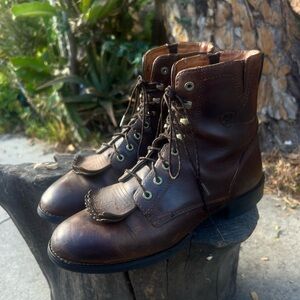 Ariat Ladie's Dark Brown Lace-Up Boots